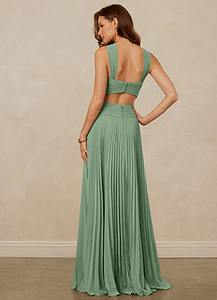Christian Siriano Bridal for Azazie 1009 Bridesmaid Dresses Matcha A-Line Pleated Chiffon Dress image4