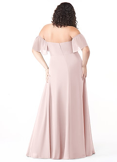 Azazie Sue Bridesmaid Dresses Blushing Pink A-Line Off the Shoulder Chiffon Convertible Dress image8