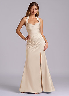 Azazie Destiny Suknie dla druhen Syrena Dekolt w kształcie serca Satyna elastyczna Do ziemi Sukienka image6