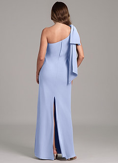 Azazie Capri Bridesmaid Dresses Ice A-Line One Shoulder Chiffon Dress image2