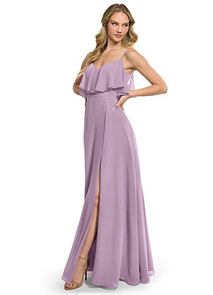 Azazie Jean Abiti da Damigella Abito Convertibile A-Line in Chiffon Glicine image3