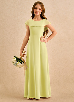 Azazie Kittie Girls Formal Flower Girl Klänningar Klänning A-Line i Chiffong image5