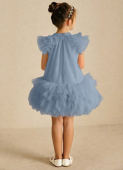 Azazie Eliza Flower Girl Klänningar Klä A-Line i Tyll Ärmlös image2