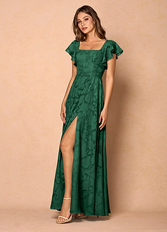 Anna Emerald Green Ruffled Maxi Dress image3