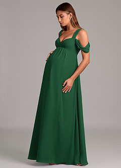 Azazie Rhea Final Sale A-Line Pleated Chiffon Floor-Length Dress image3