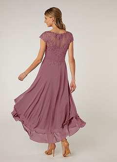 Azazie Shonda Kleider für die Brautmutter Spitze Chiffon Kleid Vintage Mauve image4