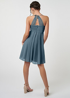 Azazie Ginny Junior Twilight A-Line Pleated Chiffon Dress image2