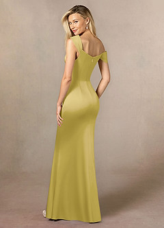 Azazie Laramie Mère de la mariée Robes Robe Sirène en Satin extensible Plissée Canari image3