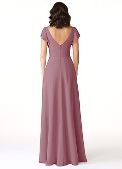Azazie Omari Bridesmaid Dresses Vintage Mauve A-Line Chiffon Dress image2