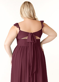 Azazie Metz Bridesmaid Dresses Cabernet A-Line Sweetheart Ruched Chiffon Dress image12