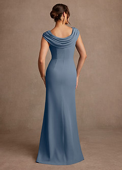 Azazie Irvine vestidos de madre de la novia Vestido de Crepúsculo de Gasa de Corte en A con Plisado image3
