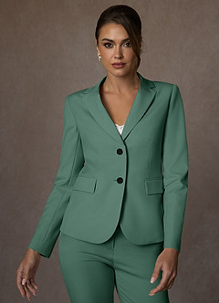 front Whitney Eucalipto Completo lungo con pantaloni elasticizzati strutturati