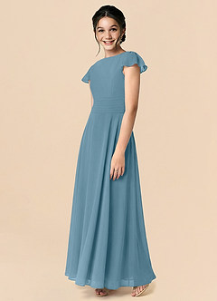 Azazie Payton Klä av A-Line i Chiffong Rosett image4