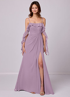 Barbie ♥ Azazie Bridesmaid Dresses Wisteria A-Line Off the Shoulder Chiffon Convertible Dress image7