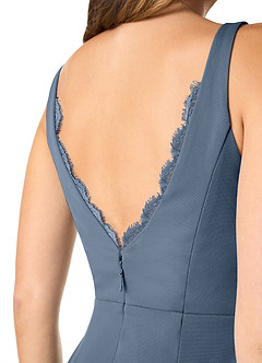 Azazie Verami Robes de demoiselle d'honneur Robe Sirène en Maille Dentelle Violet Crépusculaire image5