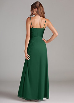 Azazie Aliani Abiti da Damigella Abito Convertibile Tubino in Chiffon Senza Cinturino Verde Scuro image3