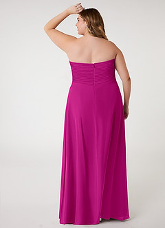 Azazie Arabella Allure Bridesmaid Dresses Fuchsia A-Line Sweetheart Neckline Chiffon Convertible Dress image13