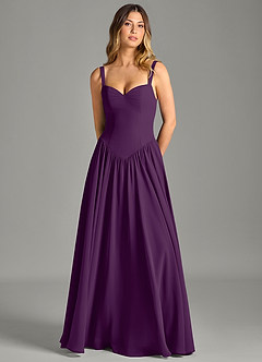 Azazie Evadina Suknie dla druhen Linia A Gorset Szyfon Do ziemi Sukienka image5