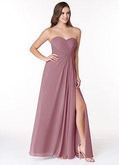 Azazie Arabella Allure Bridesmaid Dresses Vintage Mauve A-Line Sweetheart Neckline Chiffon Convertible Dress image5