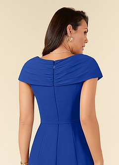 Azazie Bailora Mother of the Bride Dresses Royal Blue Mermaid Ruched Chiffon Dress image5