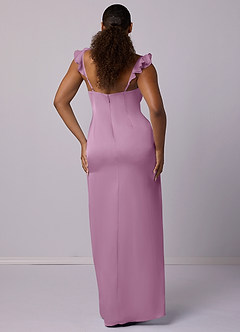 Barbie ♥ Azazie Bridesmaid Dresses Wisteria Sheath Stretch Satin Dress image7