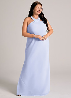 Azazie Doretta Bridesmaid Dresses Lavender Mermaid Pleated Chiffon Dress image10