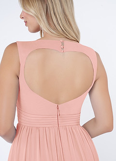 Azazie Raine Final Sale Matcha A-Line Sweetheart Ruched Chiffon Dress image6