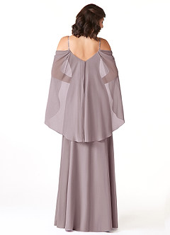 Azazie Cienna Bridesmaid Dresses Dusk A-Line Off the Shoulder Chiffon Dress image2