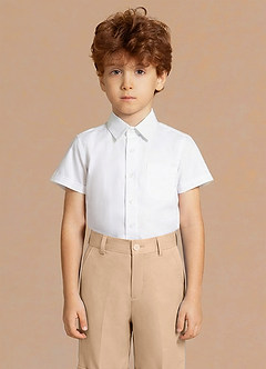 front Milo Short Sleeve Boys Dress Shirt