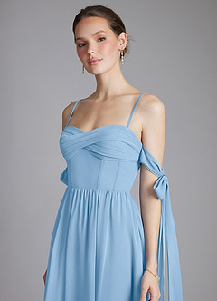 Azazie Ayanna Finale sale Jurk van Chiffon met A-Lijn Off the Shoulder Dusty Sage image4