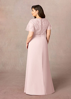 Azazie Singer Final Sale Agave A-Line V-Neck Lace Chiffon Dress image8