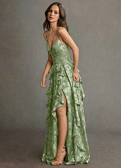Maxi jurk Megan Licht Groen image4