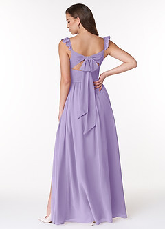 Azazie Metz Bridesmaid Dresses Lilac A-Line Sweetheart Ruched Chiffon Dress image2