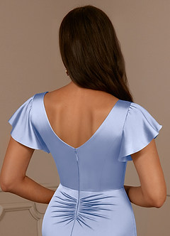 Azazie Roya Mère de la mariée Robes Robe Sirène en Satin extensible Col en V Plissé Eis image6