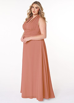 Azazie Fifi Bridesmaid Dresses MAI TAI A-Line Strapless Chiffon Convertible Dress image15