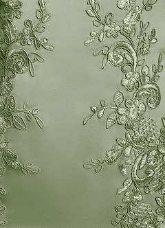 Azazie Franny Abiti per la Madre della Sposa Abito Tubino in Raso Elasticizzato Pizzo Verde Salvia image6