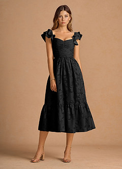 Thalia Black Midi Dress image5