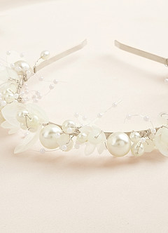 front Pearl Floral Headband