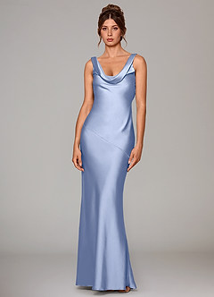 Azazie Rylina Brautjungfernkleider Meerjungfrau-Linie Stretch-Satin Kleid Eis image1
