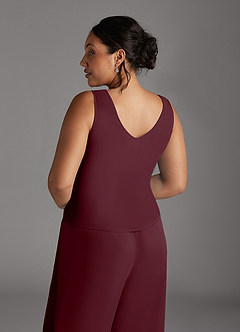 Azazie Frances Klänningar till brudens mor Klänning Jumpsuit/byxdräkt i Maska Scoop Cabernet image14