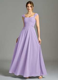 Azazie Oasis Bridesmaid Dresses Lilac A-Line with Pockets Chiffon Dress image7