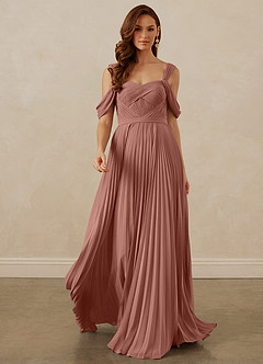 Christian Siriano Bridal for Azazie 1013 Bridesmaid Dresses Cedar Rose A-Line Off the Shoulder Chiffon Dress image9