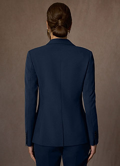 front Kennedy Dunkelmarine Strukturierter Stretch-Blazer