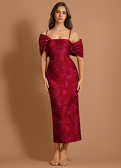 Noriel Red Hot Pink Midi Dress image4