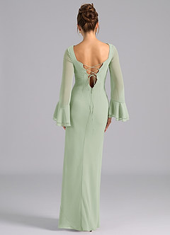 Azazie Leone Bridesmaid Dresses Dusty Sage Mermaid Corset Chiffon Dress image6