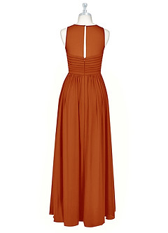 Azazie Nina Bridesmaid Dresses Paprika A-Line Pleated Chiffon Dress image7
