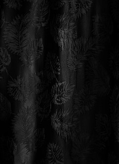 Azazie Emoria Bridesmaid Dresses Midnight Jacquard A-Line Off the Shoulder Jacquard Dress image4