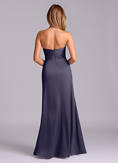 Azazie Sabrine Final Sale Stormy A-Line Sweetheart Neckline Stretch Satin Dress image2