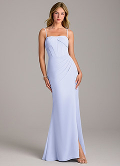 Azazie Chantel Bridesmaid Dresses Lavender Sheath Strapless Chiffon Convertible Dress image4