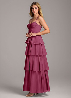 Azazie Alanna Bridesmaid Dresses Mulberry A-Line Sweetheart Neckline Chiffon Dress image6